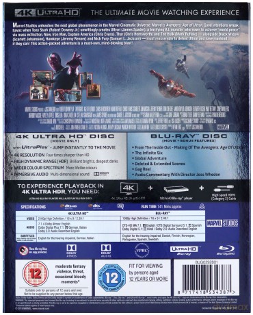 Avengers Age of Ultron (Avengers: Czas Ultrona) [Blu-Ray 4K]+[Blu-Ray]