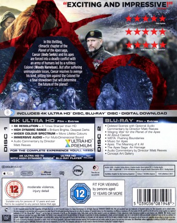 Wojna o Planetę Małp [Blu-Ray 4K]+[Blu-Ray]