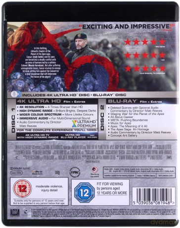 Wojna o Planetę Małp [Blu-Ray 4K]+[Blu-Ray]