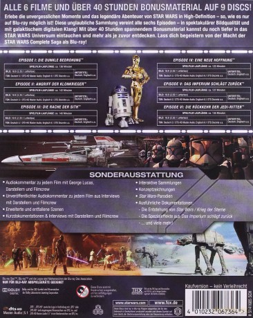 Gwiezdne Wojny: Kompletna Saga I-VI (Star Wars) [BOX] [9xBlu-Ray]