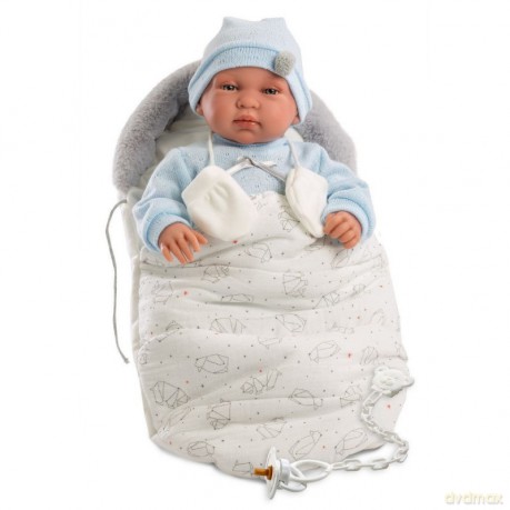 LLORENS Lalka Bobas Bebo w beciku 44 cm