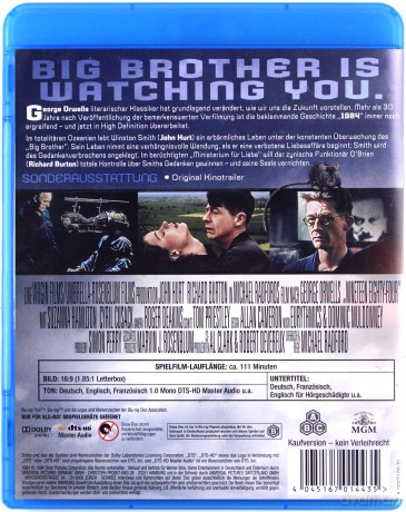 1984 Nineteen Eighty-Four (Rok 1984) [Blu-Ray]