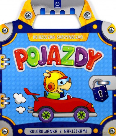 Książeczka skrzyneczka pojazdy. Kolorowanka z naklejkami [KSIĄŻKA]
