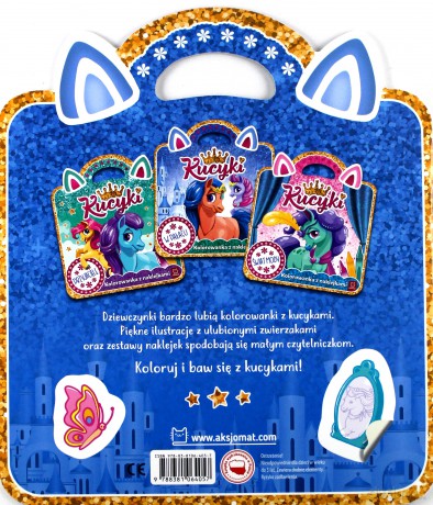 Kucyki w pałacu. Kolorowanka z naklejkami [KSIĄŻKA]