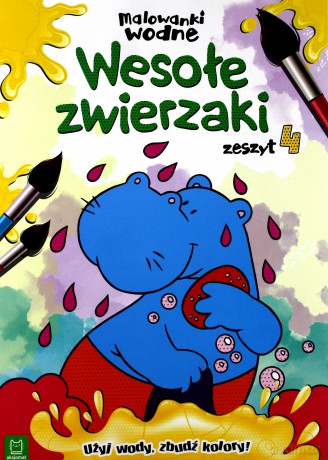 Malowanki wodne. Wesołe zwierzaki zeszyt 4 [KSIĄŻKA]