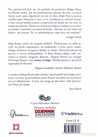 Mały Princ wyd. śląskie - Antoine De Saint Exupery [KSIĄŻKA]
