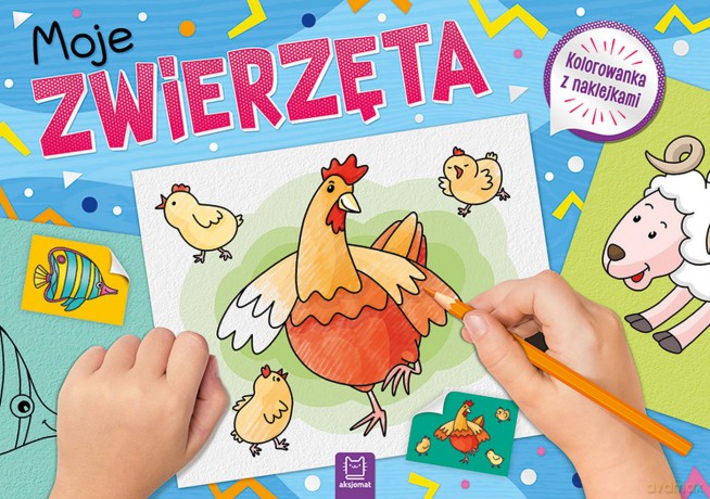 Moje zwierzęta. Kolorowanka z naklejkami [KSIĄŻKA]