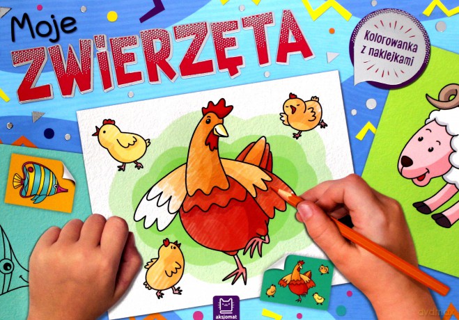 Moje zwierzęta. Kolorowanka z naklejkami [KSIĄŻKA]
