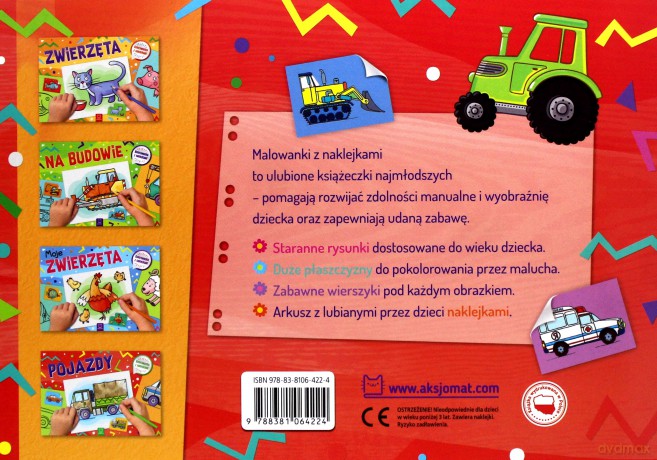 Pojazdy. Kolorowanka z naklejkami [KSIĄŻKA]