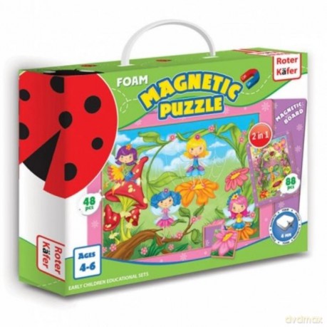 Puzzle piankowe Magnetyczne w pudełku wróżki i letnie motyle [PUZZLE]
