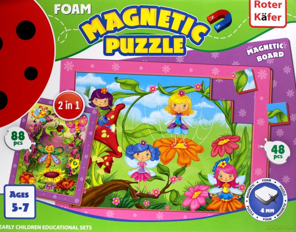 Puzzle piankowe Magnetyczne w pudełku wróżki i letnie motyle [PUZZLE]