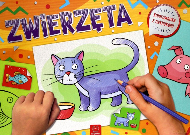 Zwierzęta. Kolorowanka z naklejkami [KSIĄŻKA]