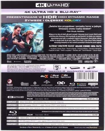 Jurassic World: Upadłe Królestwo [Blu-Ray 4K]+[Blu-Ray]