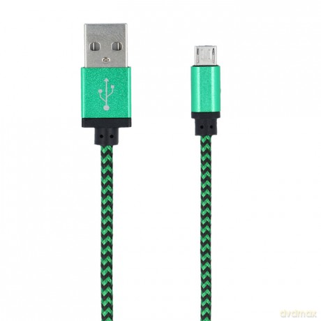 Kabel Forever micro USB pleciony zielony