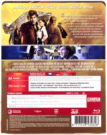 Han Solo: Gwiezdne wojny - historie (steelbook) [Blu-Ray 3D]+[2xBlu-Ray]