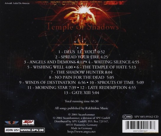 Angra: Temple Of Shadows [CD]