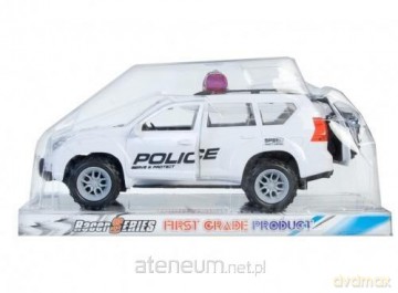 Auto osobowe z otwieranymi drzwiami policja