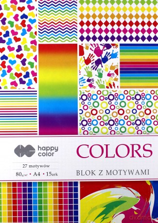 Blok A4/10 z motywami Colors