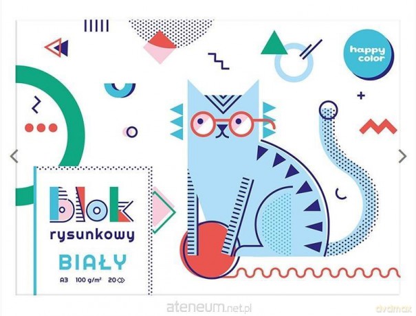 Blok rysunkowy biały A3/20K
