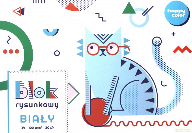 Blok rysunkowy biały A4/20K