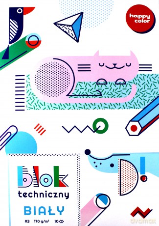Blok techniczny biały A3/10K
