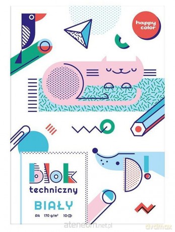 Blok techniczny biały A4/10K