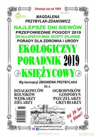 Ekologiczny Poradnik Księżycowy 2019 - Magdalena Przybylak-Zdanowicz [KSIĄŻKA]