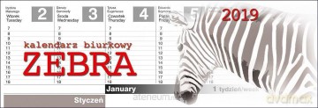 Kalendarz 2019 Biurkowy - Zebra [KALENDARZ]