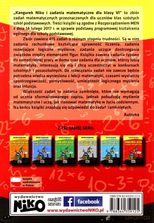 Kangurek NIKO i zadania matematyczne dla klasy VI [KSIĄŻKA]