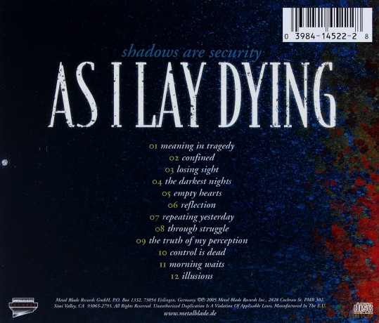 As I Lay Dying: Shadows Are Security [CD]