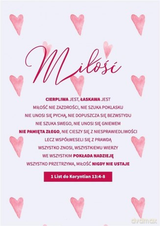 Kartka - Miłość cierpliwa jest