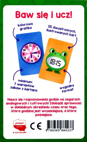 Karty edukacyjne. Zabawy z zegarem [GRA]