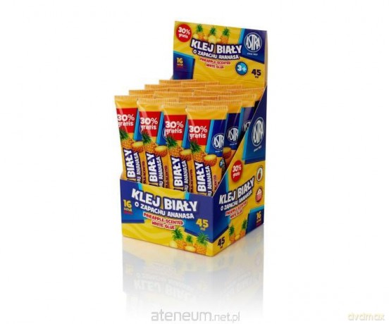 Klej biały zapachowy Ananas 45 ml (16 szt)
