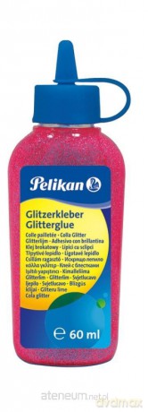 Klej z brokatem 60 ml fuksja