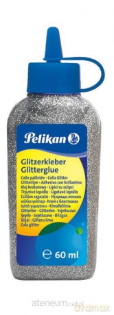 Klej z brokatem 60 ml srebrny