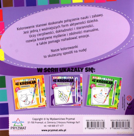 Kolorowanka z kredką - Warzywa i owoce [KSIĄŻKA]