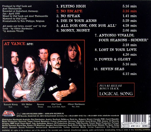 At Vance: No Escape [CD]