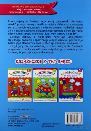 Łamigłówki dla małej główki 4 lata [KSIĄŻKA]