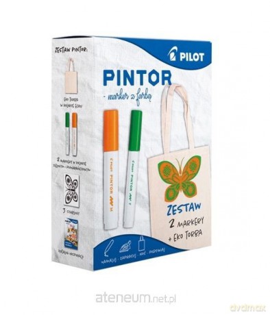Marker Pintor zestaw pomarańcz/ziel + torba