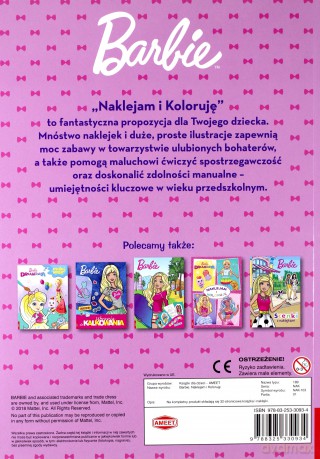 Naklejam i Koloruję. Barbie [KSIĄŻKA]