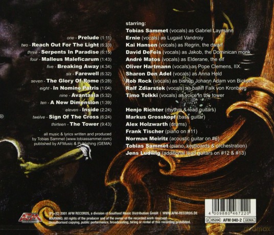 Avantasia: The Metal Opera [CD]