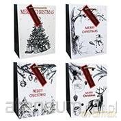 Torba prezentowa 18x23 cm Choinka Bałwan (12 szt)