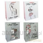 Torba prezentowa 26x32 cm Merry Christmas (12 szt)