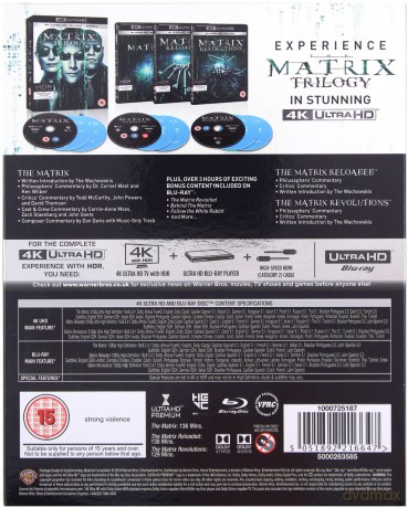 Matrix Trylogia (Matrix / Matrix reaktywacja / Matrix rewolucje) [3xBlu-Ray 4K]+[6xBlu-Ray]