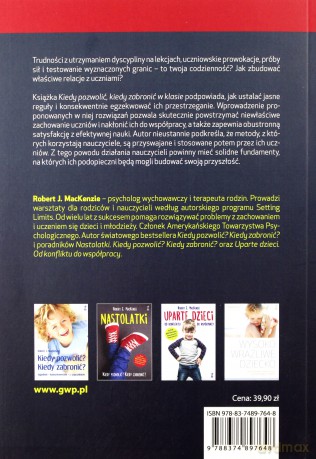 Kiedy pozwolić, kiedy zabronić w klasie - Robert J. MacKenzie [KSIĄŻKA]