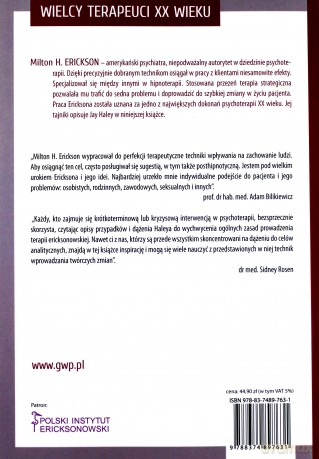 Niezwykła terapia. Techniki terapeutyczne Miltona H. Ericksona - Jay Haley [KSIĄŻKA]