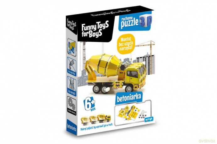 ARTYK Ruchome puzzle 3D - Betoniarka [PUZZLE]