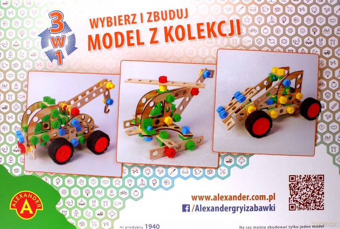 Zestaw konstrukcyjny Maly Konstruktor Junior 3w1 - Dźwig