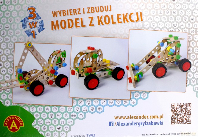 Zestaw konstrukcyjny Mały Konstruktor Junior 3w1 - Wózek widłowy