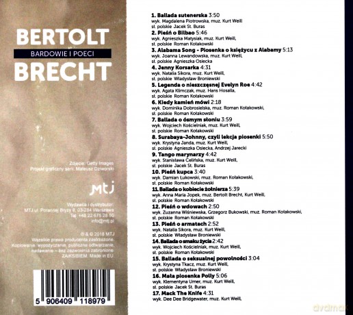 Bardowie i poeci - Bertolt Brecht [CD]